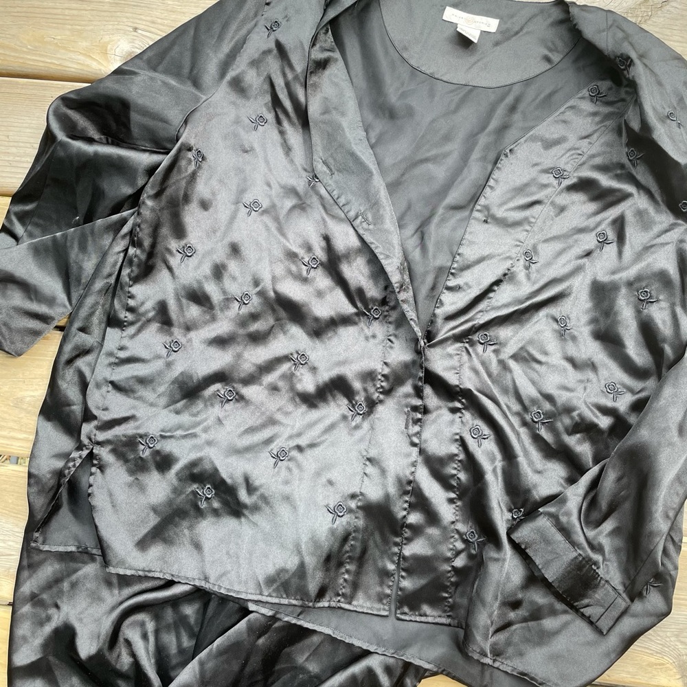 90s embroidered pajama set